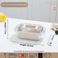 Leakproof Stainless Steel Bento Box Large Capacity Microwave Safe Portable Lunch Box Food Storage Container 1000ml