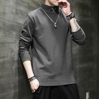 Developer Half Turtleneck Base Blouse for Men In Autumn and Winter Warm Long-sleeved T-shirt Updated Double-sided Velvet T-shirt Mens Top M