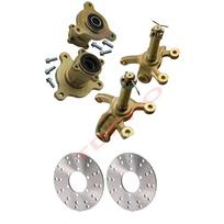 Go Kart ATV 3 Stud Front Wheel Rim Hub Stub Axle Kit Rotor 110cc 125cc Buggy juoda
