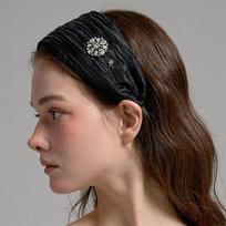 Deco Pleated Hairband JP-24-397HB beige