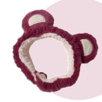 Soft Lovely Fur Teddy Bear Lotso Bear Teddy Bear Face Wash Headband