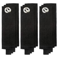 Wide Nylon Hook and Loop Cable Ties with Metal Eyelet Adjustable Fastening Straps for Organizing and Securing Cables and Wires 3 Pack One Size