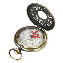 Retro Gift Pocket Watch Design Outdoor Tools Vintage Bronze Compass Portable Compass Outdoor Hiking Navigation bronza