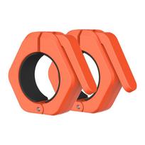 Magnetic Weightlifting Barbell Clamps Hexagon Quick Release Barbell Spin Lock Universal Deadlift Barbell Collars Trap Bar oranžinė