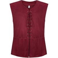 Medieval Renaissance Pirate Gothic Steampunk Vest Lace-up Vest That Can Be Worn By Both Men And Women M raudona