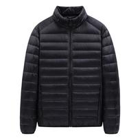 Men's Light and Short Stand-up Neck Cotton-padded Clothes Men's Slim-fitting Youth Outer Hooded Solid-color Cotton Clothes M