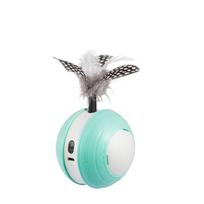 Cat Toy  Pet Outdoor Sports Ball  LED Light-emitting Cat Ball USB Charging Cat Self-entertainment  Boredom Relief and Sound Toy 7.5*9cm white