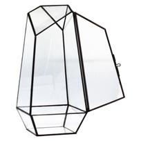 Quartz Shape Micro Landscape Glass Terrarium Moss Planter Tank Glass Flower Room Irregular Ecological Vase Geometric Terrarium