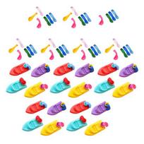 20Pcs Balloon Powered Boat Toy with 60 Balloons Educational Mini Ship Race Toy Children Science Experiment Exploration Classroom Learning Toy 20PCS