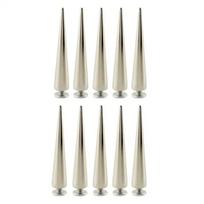 10 vnt./rinkinys 55 mm Solid Punk kulkos formos dideli dygliai metalinės odinės kniedės pasidaryk pats sidabriniai prisukami kūgio formos kniedės drabužiams, skirtiems cosplay Brown