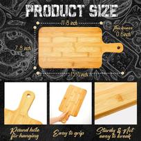Bamboo Antibacterial Cutting Board - Food Grade, Anti-Mold, Double-Sided Kitchen Use Square