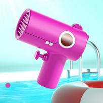 Dinosaur Water Gun Cartoon Handheld Press Type Squirt Gun Portable Outdoor Beach Water Battle Interactive Toys for Children rožinė raudona spalva