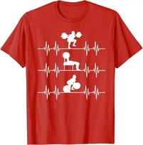 Squat Bench Deadlift Heartbeat Powerlifting TShirt 100 Cotton ONeck Summer Short Sleeve Casual Unisexs Tshirt Size S3XL S