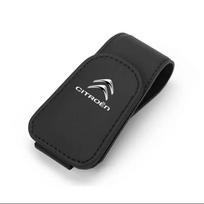 Car Visor Glasses Clip Magnetic Leather Sunglasses Holder For Citroen e-C3 e-C4 C5X C3 C1 C-Elysee C4 Aircross Cactus Picasso