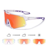KINGSEVEN UV400 Sports Sunglasses Men Cycling Running MTB Eyewear Red Photochromic Protective Glasses Outdoor Bicycle Goggles raudona