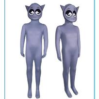 Stylish Unisex Sprunki Incredibox Rhythm Box Cosplay Outfit Game Merchandise Comfortable Polyester Fabric Available In Various Colors 110cm pilka spalva