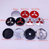 4PCS For Mitsubishi ASX Ralliart Lancer Cordia Pajero Outlander Eclipse Galant Mirage Car Wheel Hub Center Stickers Decal Emblem Silver&56mm Stickers