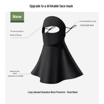 Women's Full Face UV Protection Facekini Mask - High Style, Summer 2026 Edition juoda