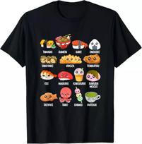 Funny Japanese Asian Food Fan Kawaii RaUnisex Sushi Japan Lover Gift Tees Women Unisex Summer Casual Cotton Graphic T Shirts S