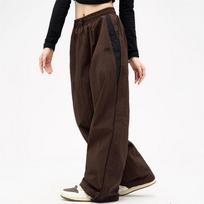 Moterys Baggy Harajuku Cargo Pants Streetwear Hip Hop plačios kelnės parašiutiniai sportiniai kelnaitės Techwear bėgikai Oversized Y2K kelnės S ruda