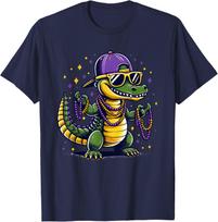 Aligator Crocodiles Mardi Gras Costume Unisexs  Womens Mardi Gras TShirt Unisex New 2026 Style S