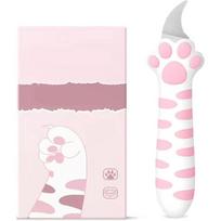 Cat Paw Box Cutter Retractable Cat Claw Knife Cute Cat Box Paper Cutter for Easy Paper and Box Cutting Girl Gift Open Paper sidabras