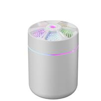 Mini Car Air Humidifier USB Electric Aroma Diffuser Essential Oil Purifier Aromatherapy Mist Maker Lights in Car Home Bedroom balta