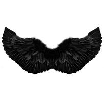 Adult Feather Wings Costume Accessory for Halloween Cosplay Angel Wings Black Feathered Elf Props for Dress Up Events and Performances One Size juoda