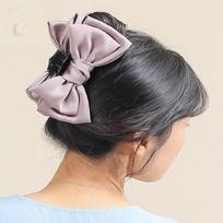 LUNAMAY Big Claw Hair Clip Silk Giant Ribbon Indie Purple Claw Clip
