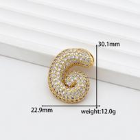 Hot-Selling Zirconia-Inlaid Alphabet Pendant Necklace for Women Pendant Only