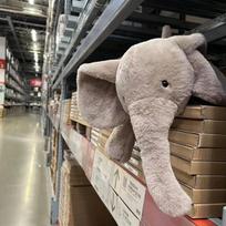 Super Soft Grey Elephant Plush Toys Cute Stuffed Flappy Ears Long Plush Elephant Animals Plushy Hugging Pillow Kids Xmas Gift 45cm šviesiai pilka spalva
