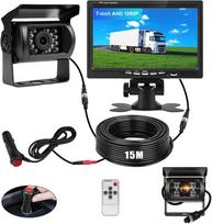 AHD atsarginės kameros ir monitoriaus rinkinys, 1080P galinė kamera, 7 colių IPS monitorius, palaiko iki