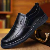 Fashion 2025 Autumn Men New Shoes British style outdoor casual Leather shoes Fashion antislip soft soled male shoe Business Comfort Flat 39 smėlis