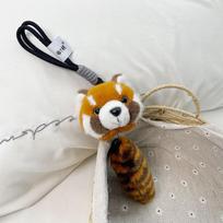 Buka Qi bean bag keychain cute little raccoon plush pendant cat pendant doll panda bag pendant 15cm