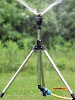 360° Rotary Irrigation Sprinkler Head - Tripod Telescopic Support, Automatic Rotating Sprayer for Garden Lawn Watering