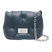 Maison Margiela Grand Slam Iconic Logo Patch Chain Shoulder Strap Lambskin Crossbody Bag Large Women bags Blue SB3WG0041P4300T6103 Basic Set (Bag+Dust Bag)