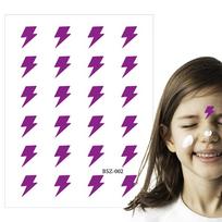 24 vnt. UV lipdukai apsaugai nuo saulės, UV aptikimo pleistrai, UV apsaugos nuo saulės pleistras veidui, UV taškeliai, saulės lipdukas, testas purple