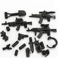 Military Weapons Pack Army Gun Mini Action Figures Attachments SWAT Soldier Brick Assembly Compatible Constructing Block Juguetes