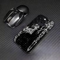 G-Gothic Cyber Sigil Cross Phone Case For iPhone17,16,15,14,13,12,11 Plus,Pro Max Colored Silver Plated Inside Cover iPhone12PRO