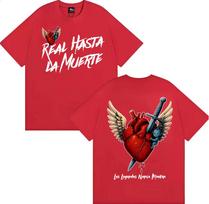 Anuel AA Rhlm 2 Real Hasta La Muerte Heart T Shirt Unisex Women Fashion Retro Short Sleeve Tshirts Cotton ONeck Oversized Tshirt S