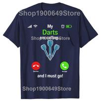 Darts Dartboard Calling Funny Dart Player Team Graphic Tshirts Unisex Casual Tshirt 100 Cotton Loose Oversized T Shirt Summer S