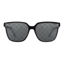 Louis Vuitton Brand Element Injection Molded Metal Square Sunglasses Men sunglasses Black Z2975E F,Black
