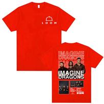Imagine Dragons Loom Tour 2025 Merch Tshirts Unisexs Clothing Fashion Trend T Shirt Unisex Casual 100 Cotton Short Sleeve Tshirt S
