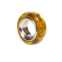 PEI Haptic Fidget Ring | Mechanical Ratchet Spinner | Anxiety Relief for Adults | Stainless Steel & PEI EDC Fingertip Toy