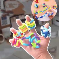 135Pcs Tangle Fidget Toy Deformation Sensory Hand-Eye Coordination Toy Anxiety Relief Twist Toy for Kid Adult Fine Motor Skill