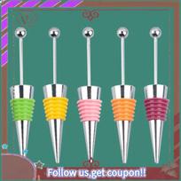 (New)-20Pcs DIY Beadable Wine Stopper Party Wedding Bar Decor Sealed Fresh-Keeping Wine Champagne Stopper (as the picture,NONE)