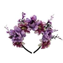 Elegant Artificial Flower Headband Bohemian Style Lightweight Monarch Butterfly Fascinator Handmade Floral Hair Accessory Party