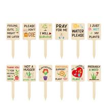 12PCS Acrylic Plant Labels Waterproof Plant Tags Garden Markers Plant Markers  Potted Plants Style 3