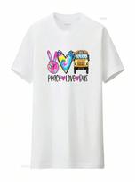 Peace Love Bus Driver T Shirt Life School Proud Back To Appreciation  Vintage Washed Versatile Designer Clothes Streetwear S įvairiaspalvis