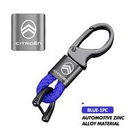 Zinc Alloy Braided Rope Keychain Car Styling Key Ring Accessories For Citroen Grand Berlingo Jumper Celysee Xsara Picasso